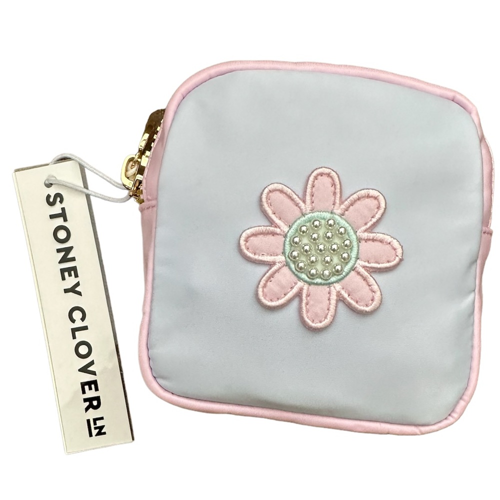 NWT Stoney Clover Lane Color Block Daisy Mini Pouch